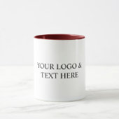 White Personalized – Your Logo & Text Here Tasse (Zentrum)