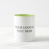 White Personalized – Your Logo & Text Here Tasse (Zentrum)