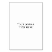 White Personalized – Your Logo & Text Here Tischnummer (Vorderseite)