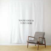 White Personalized – Your Logo & Text Here Wandteppich (Beispiel)