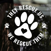 White Pet Lover wir retten sie Auto Window Decal Fensteraufkleber