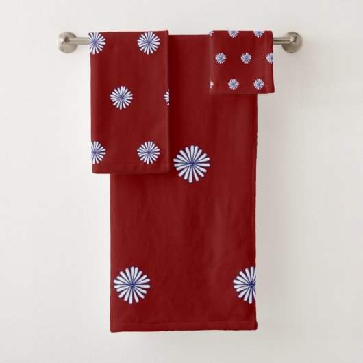 White Petals Cinnamon Geschenk Wohngestaltung Badhandtuch Set (Insitu)