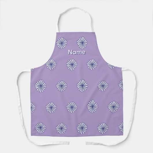 White Petals Lavender Geschenk Küche Koch Bäcker Schürze (Vorderseite)