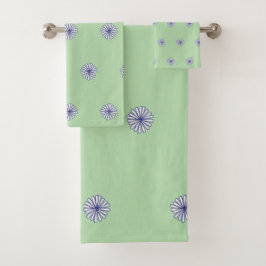 White Petals Minze Green Gift Wohngestaltung Badhandtuch Set
