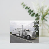 White Peterbilt 379 Postcard Postkarte (Stehend Vorderseite)