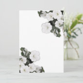 White Petunia Einladung (Stehend Vorderseite)