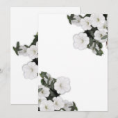 White Petunia Einladung (Vorne/Hinten)