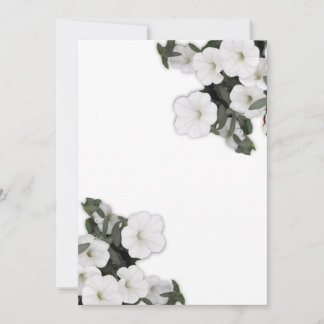 White Petunia Einladung