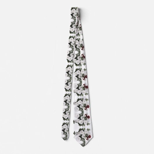 White Petunia Krawatte (Rückseite)