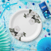 White Petunia Paper-Teller Pappteller (Party)