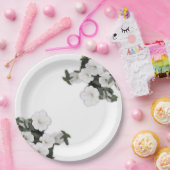 White Petunia Paper-Teller Pappteller (Party)