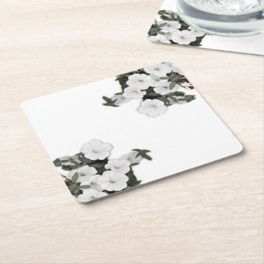 White Petunia Untersetzer (angewinkelt)