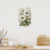 White Petunias Blume Art Print Poster (Küche)