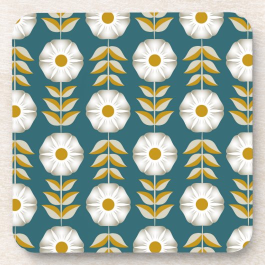 White Petunias Getränkeuntersetzer (Vorderseite)