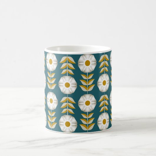 White Petunias Kaffeetasse (Mittel)