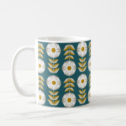 White Petunias Kaffeetasse (Links)