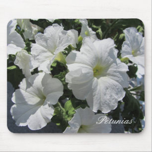 White Petunias Mousepad