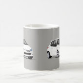 White Peugeot 206 GTi x 2 Bilder Kaffeetasse (Mittel)