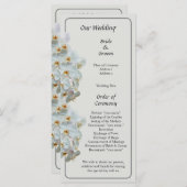 White Phalaenopsis Orchids Hochzeitsprogramm Programm (Vorne/Hinten)