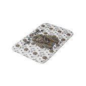 🤍 White Pharaoh Mummy Doormat 🎃 👑 Badematte (Schrägansicht)