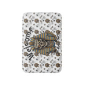 🤍 White Pharaoh Mummy Doormat 🎃 👑 Badematte (Vorderseite Vertikal)
