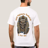 🤍 White Pharaoh Mummy Halloween T-Shirt 🎃 👑 (Rückseite)