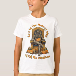 🤍 White Pharaoh Mummy Halloween T-Shirt 🎃 👑
