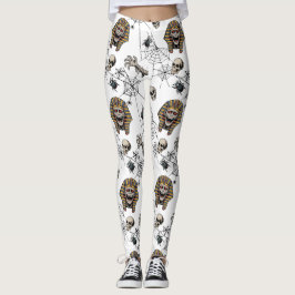 🤍 White Pharaoh Mummy Halloween T-Shirt 🎃 👑 Leggings