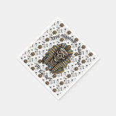 🤍 White Pharaoh Mummy Napkins 🎃 👑 Serviette (Ecke)