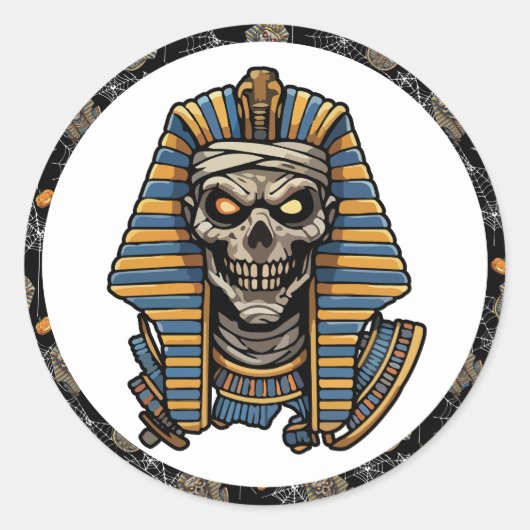 🤍 White Pharaoh Mummy Stickers 🎃 👑 (Vorderseite)