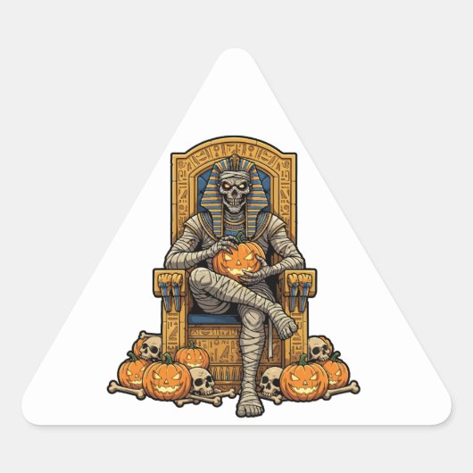 🤍 White Pharaoh Mummy Stickers 🎃 👑 (Vorderseite)