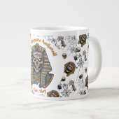 🤍 White Pharaoh Mummy Tasse 🎃 ☕ 👑 (Vorderseite Rechts)