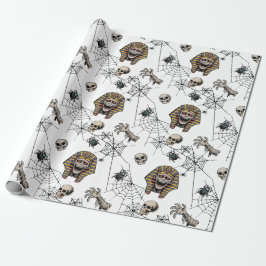 🤍 White Pharaoh Mummy Tissue Paper 🎃 👑 Geschenkpapier