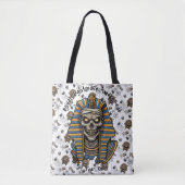 🤍 White Pharaoh Mummy Tote Bag 👑 🎃 Tasche (Vorderseite)