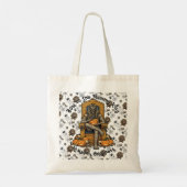 🤍 White Pharaoh Mummy Tote Bag 👑 🎃 Tragetasche (Rückseite)