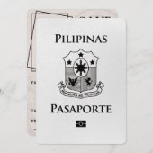 White Philippines Pass Save the Date (Vorne/Hinten)