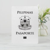 White Philippines Pass Save the Date (Stehend Vorderseite)