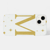 ⭐ White Phone Case with Big Yellow “M” & Stars iPhone Hülle (Rückseite (Horizontal))