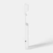 White Phone Case with Silver Letter Trendy iPhone Hülle (Linke Seite)