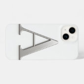 White Phone Case with Silver Letter Trendy iPhone Hülle (Rückseite (Horizontal))