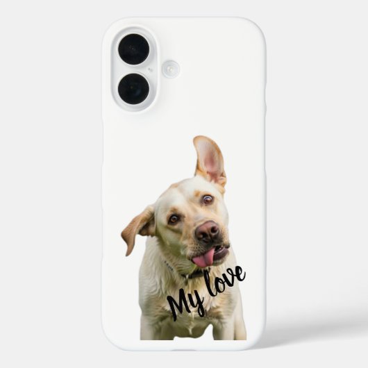 White Photo Minimalist Pet Memorial iPhone Case (Rückseite)