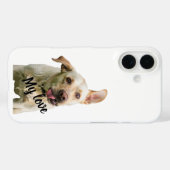 White Photo Minimalist Pet Memorial iPhone Case (Rückseite (Horizontal))