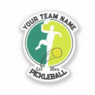 White Pickleball Club Team Player Pickler Custom Aufkleber