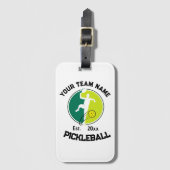 White Pickleball Club Team Player Pickler Custom Gepäckanhänger (Vorderseite Vertikal)