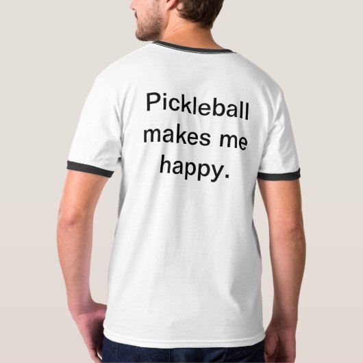 White Pickleball Jackolantern T-Shirt (Rückseite)