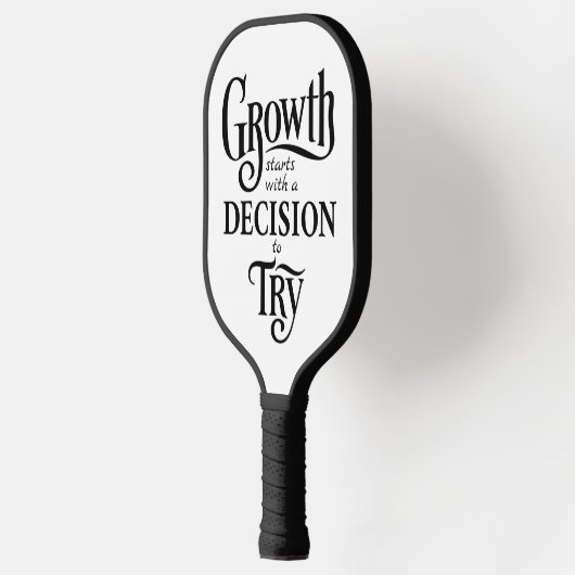 White Pickleball Paddle - Wachstum beginnt (Links)