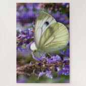 White Pieris Rapae Butterfly. Puzzle (Vertikal)