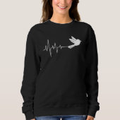White Pigeon Heartbeat Sweatshirt (Vorderseite)