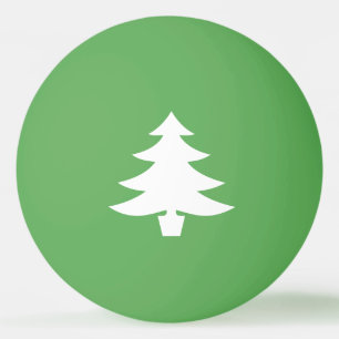 White Pine-Baum-Form auf Grün Tischtennisball