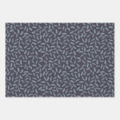 White Pine Boughers Feathers Holly Berries Weihnac Geschenkpapier Set (Vorderseite 3)